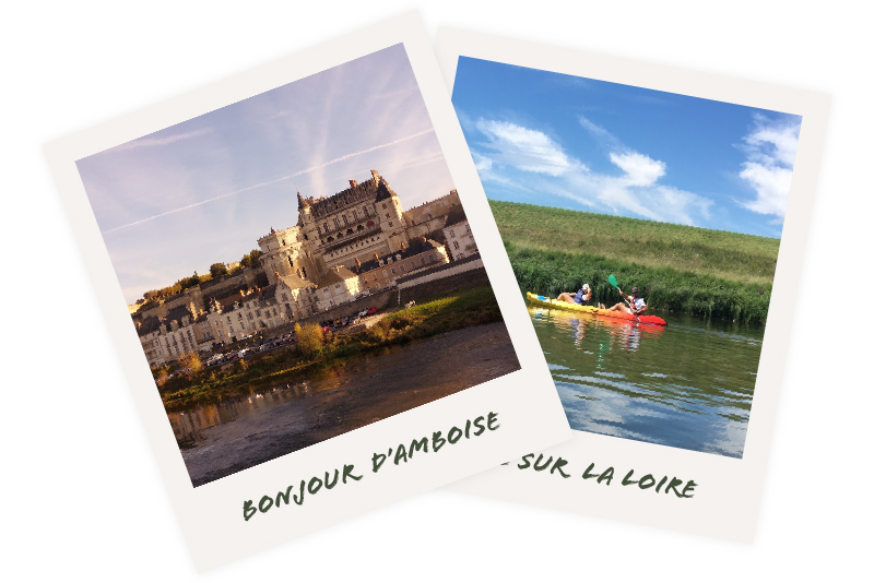 polaroid de photos de vacances dans la loire